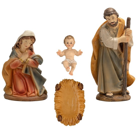 Kneeling Madonna in resin series 20 cm