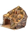 Presepe illuminato con fontana funzionante cm 35,5x27x37 h