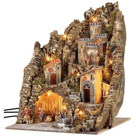 Pesebre iluminado en varios niveles 31x30x33h
