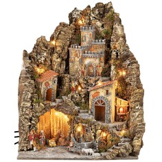 Pesebre iluminado en varios niveles 31x30x33h