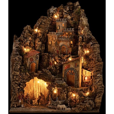 Pesebre iluminado en varios niveles 31x30x33h