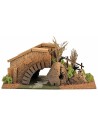Puente de arco con río cm 40x20x16,5 h