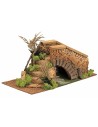 Ponte ad arco con fiume cm 40x20x16,5 h