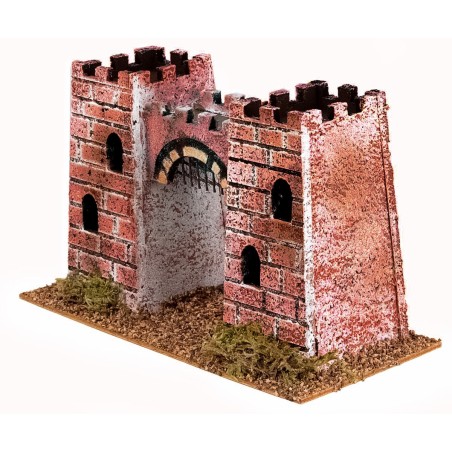 Castle composed of two towers connected by an