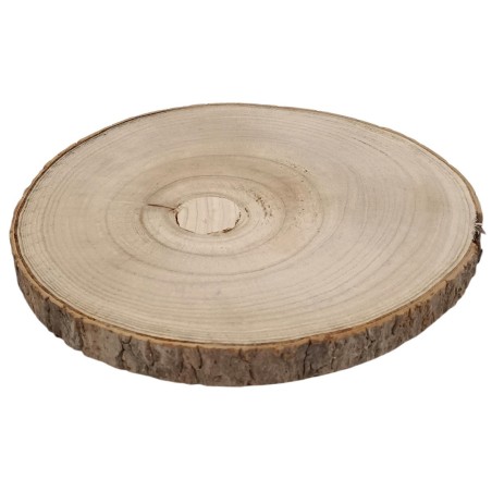 Base tronco in legno naturale con corteccia Ø 21-22 cm