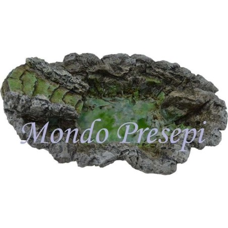 New Ruscello lago cm 36x24x9,5 h. Lago presepe Mondo Presepi