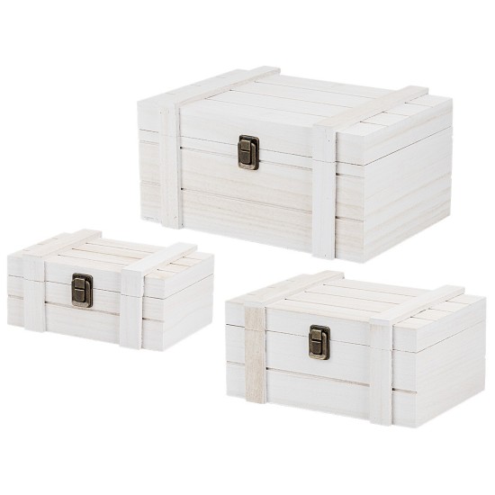 Cofre de madera cm 18x18x10 h