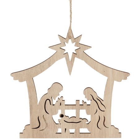 Juego de 2 colgantes de Papá Noel de resina de