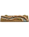 Tramo de río curvado a la derecha con efecto de profundidad cm 32x12x2,3 h