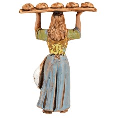 Donna con pane sulla testa 6 cm Landi 2