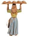 Woman with bread on her head 6 cm Landi