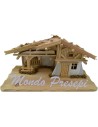 Cabaña de madera cm 59x29x27 Mundo Pesebres