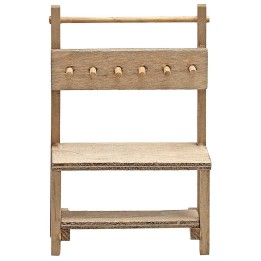 Bancarella in legno per Presepe cm 8,8x4x13,5 h