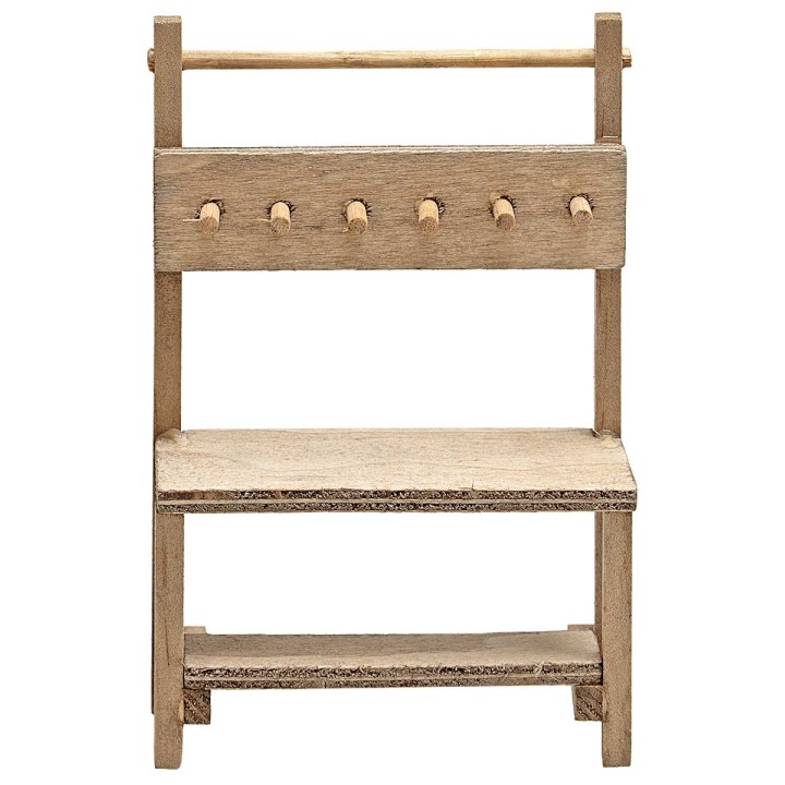 Bancarella in legno per Presepe cm 8,8x4x13,5 h