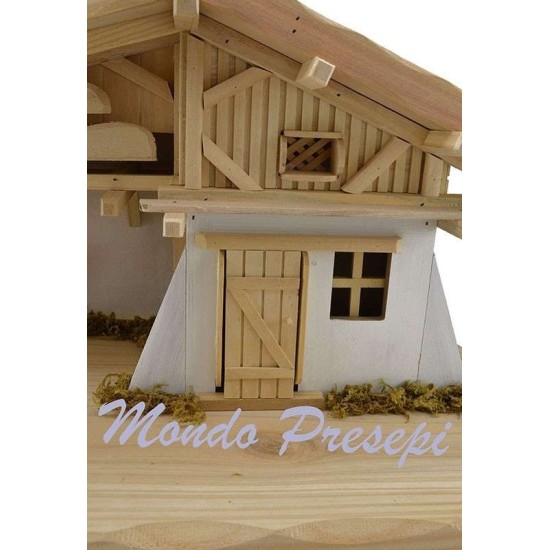Cabaña de madera cm 59x29x27 Mundo Pesebres
