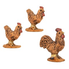 Conjunto de 3 gallinas para estatuas de cm 5-6-6,5
