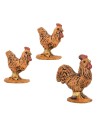 Set of 3 hens for statues 5-6-6.5 cm