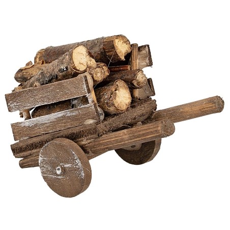 Nativity scene cart with wood 5.5x3x4 cm h.