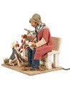 Vagabondo seduto con cane serie 30 cm in movimento