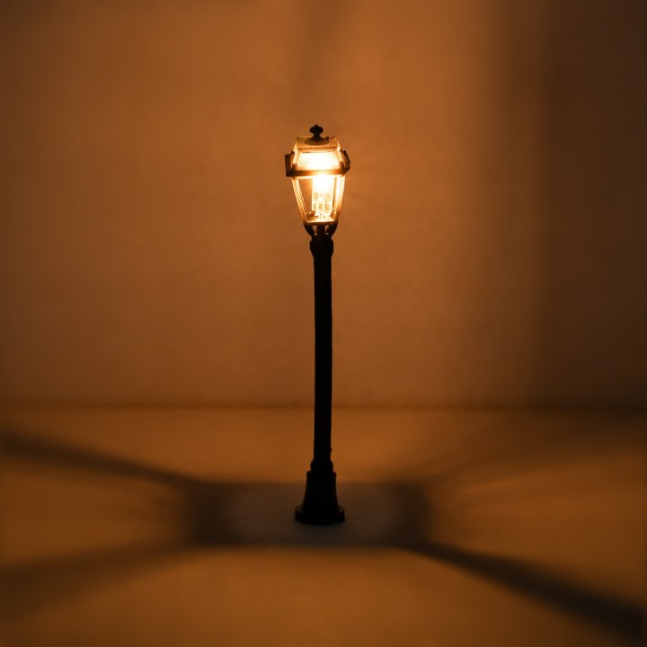 Lampione con lampada inglese da terra h 6 cm 12v