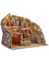 Illuminated Nativity Scene with Fountain, Mill and Working Millstone cm 61x41x47.5 h