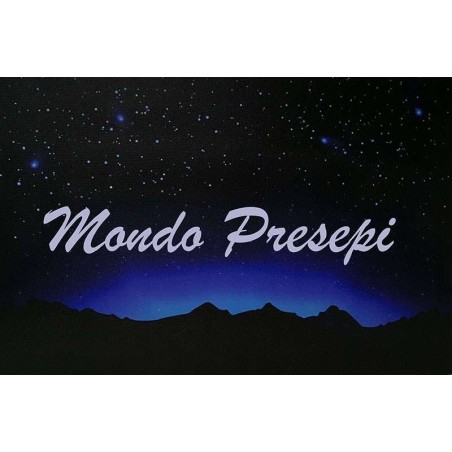 Cielo estrellado de fibra óptica con montañas ef. parpadeante.