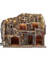 Belén Iluminado con Fuente, Molino y Horno Funcionantes cm 80x51x65 h