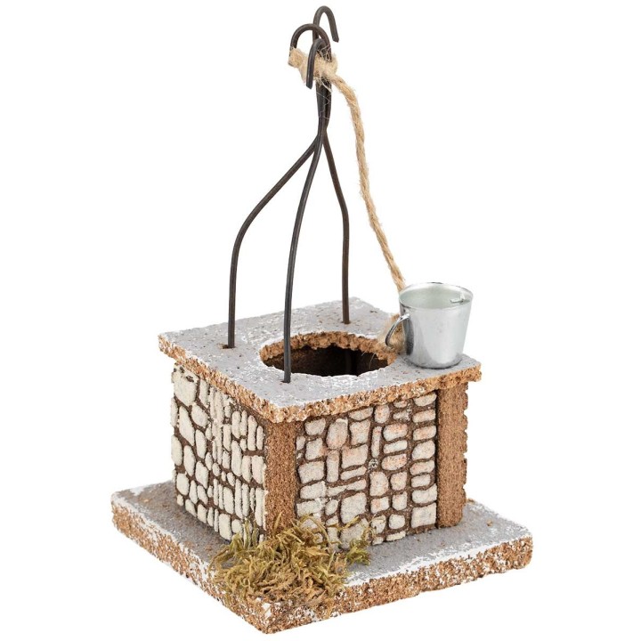 Well square wooden and metal