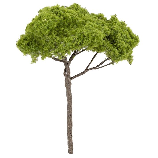 Albero di pino a ombrello h 12 cm verde chiaro