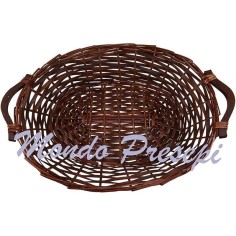 Cesta de mimbre oscuro de 52x38x12 cm. Mondo Presepi. 2