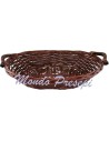 Basket in dark wicker cm 52x38x12 h.