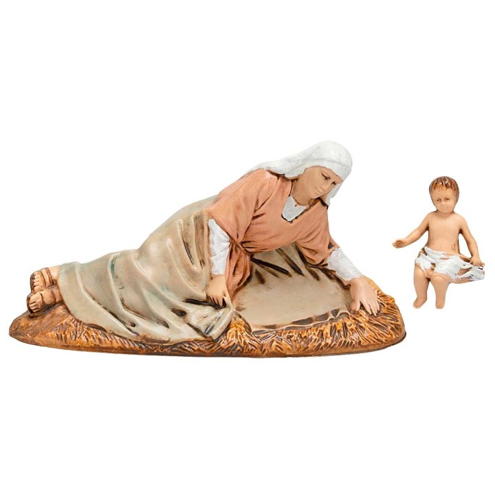 Natividad con María acostada serie 10 cm Landi