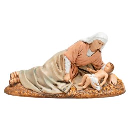 Maria sdraiata con bambinello serie 10 cm Landi Moranduzzo