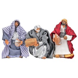 Set 3 Re Magi serie 10 cm snodati
