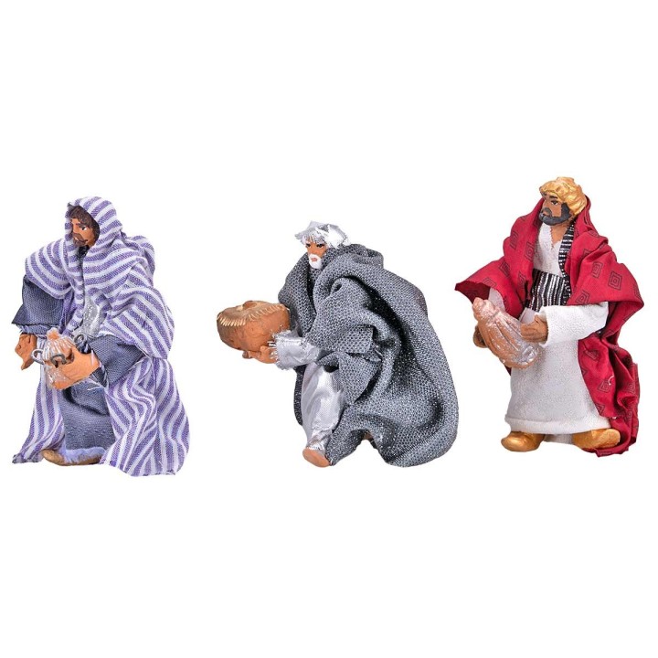Set 3 Re Magi serie 10 cm snodati