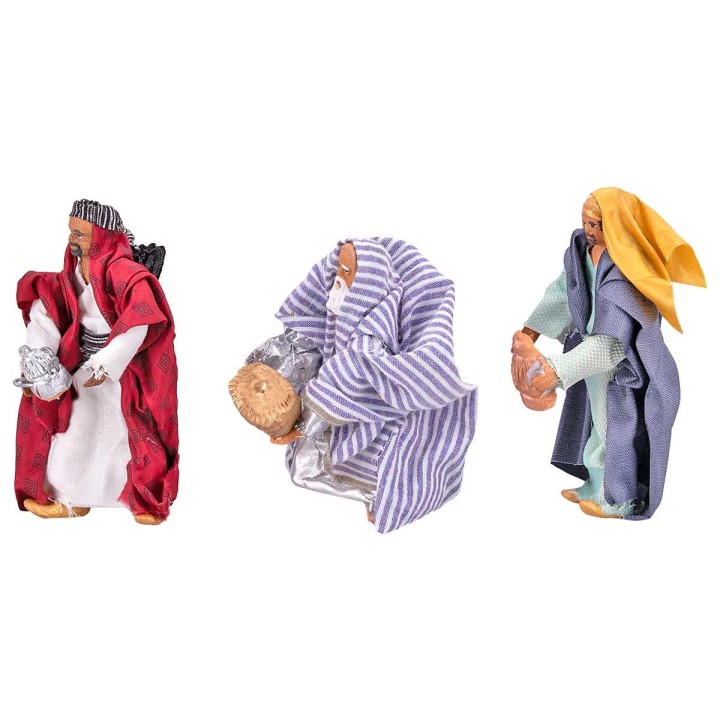 Set 3 Re Magi serie 12 cm snodati