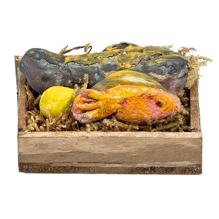 Wooden box with swordfish 3x2.1x1.4 cm h