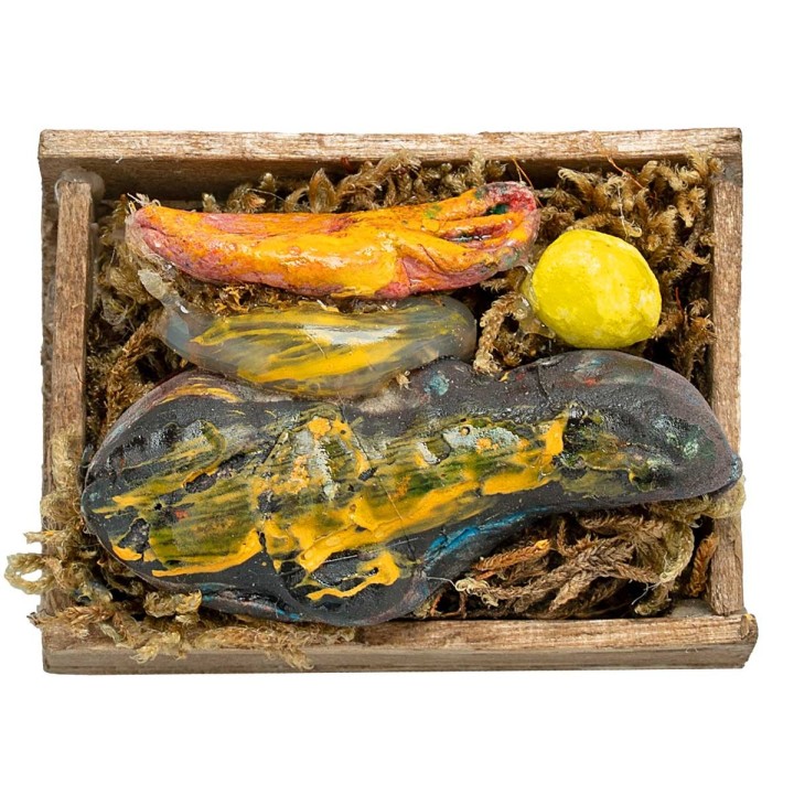 Wooden box with swordfish 3x2.1x1.4 cm h