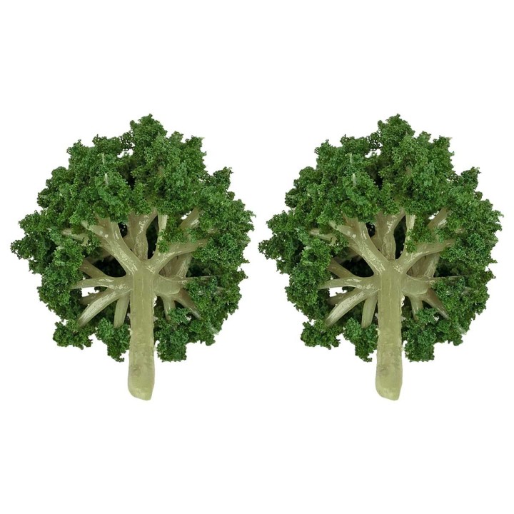Set 2 alberi h 4,5 cm verde scuro