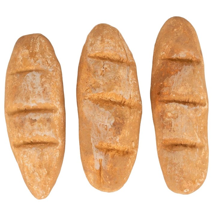 Set 3 pani filoni da 4 cm in cotto