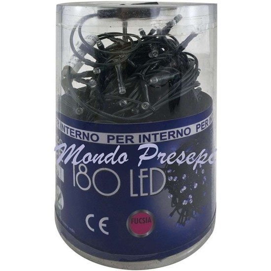 Catena 180 led fucsia con giochi di luce Mondo Presepi