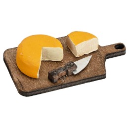 Tagliere con formaggi per presepe cm 5x2,5x1,2 h