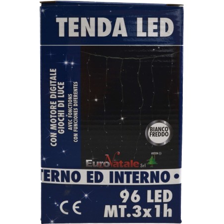 Cortina navideña con 96 luces LED y efectos de luz para exterior-interior Mondo