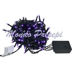 Cadena de 180 luces LED fucsia con juegos de luz Mondo Presepi.