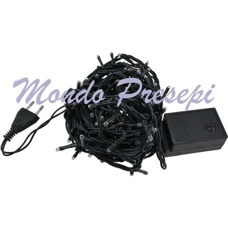 Catena 180 minilucciole led bianco caldo con controller per