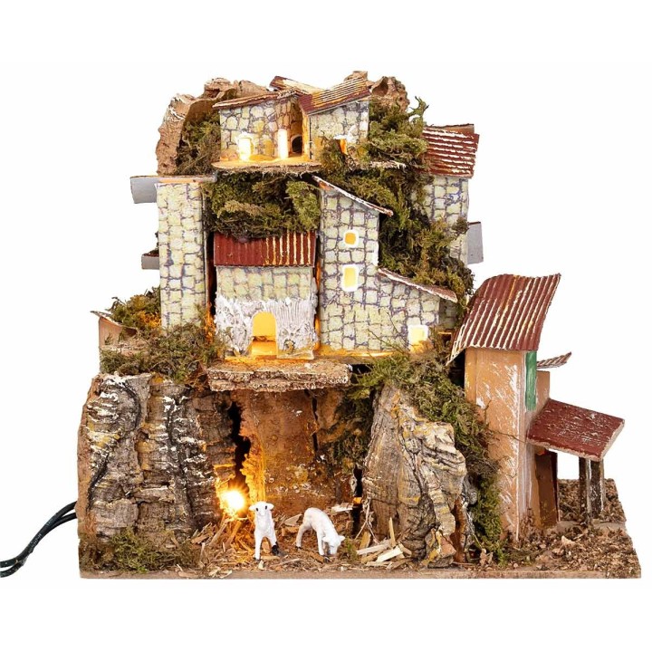 Villaggio illuminato 20x14xh19 cm