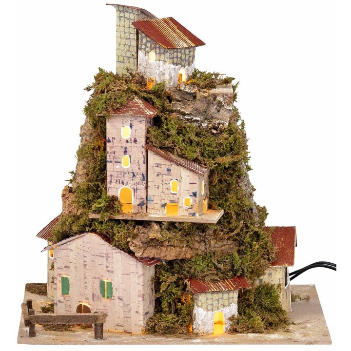 Villaggio illuminato 20x14xh19 cm