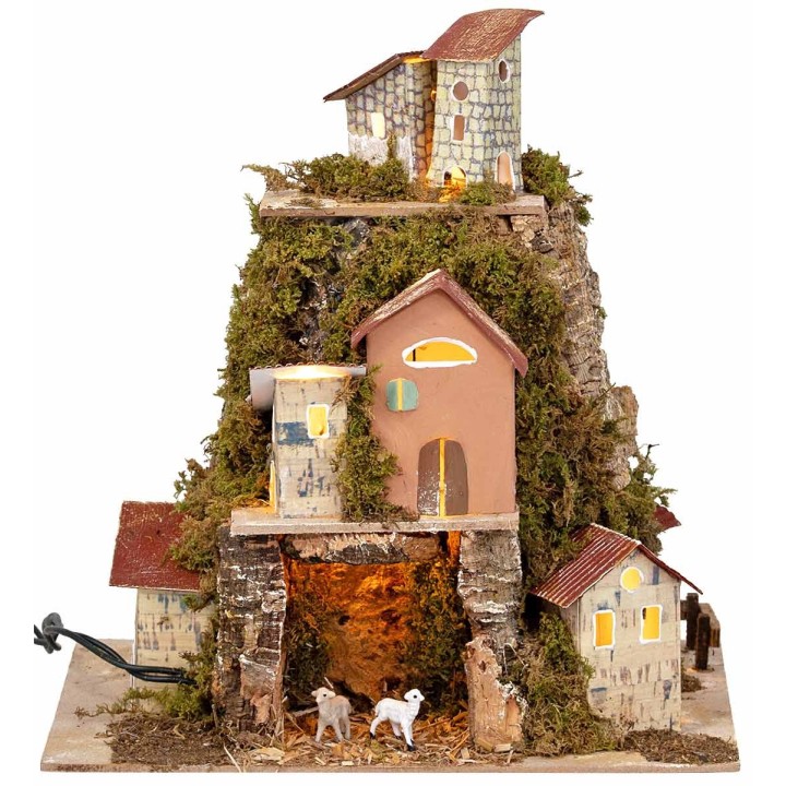 Villaggio illuminato 20x14xh19 cm