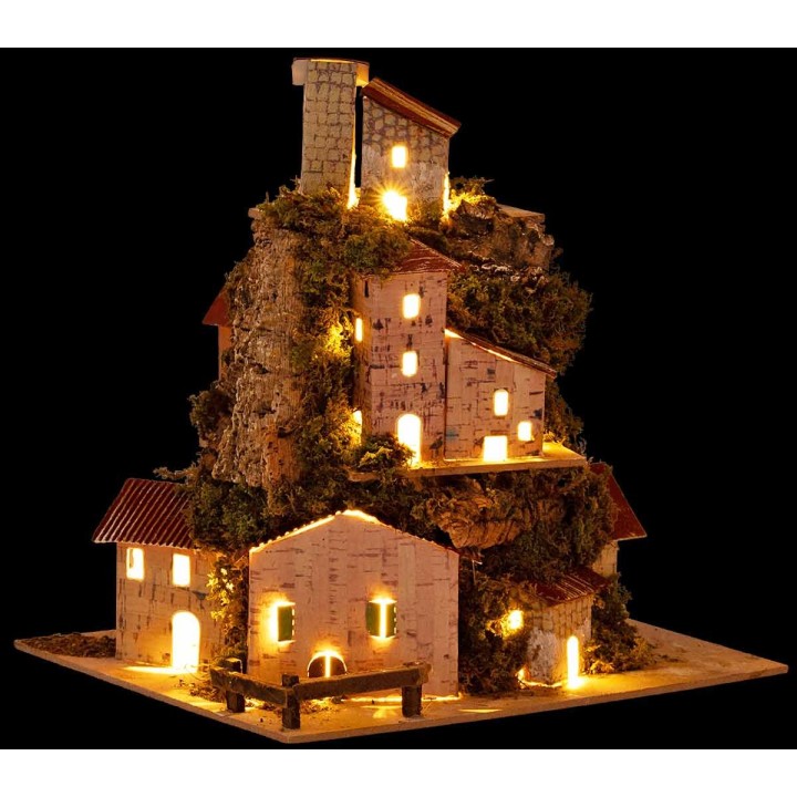 Villaggio illuminato 20x14xh19 cm