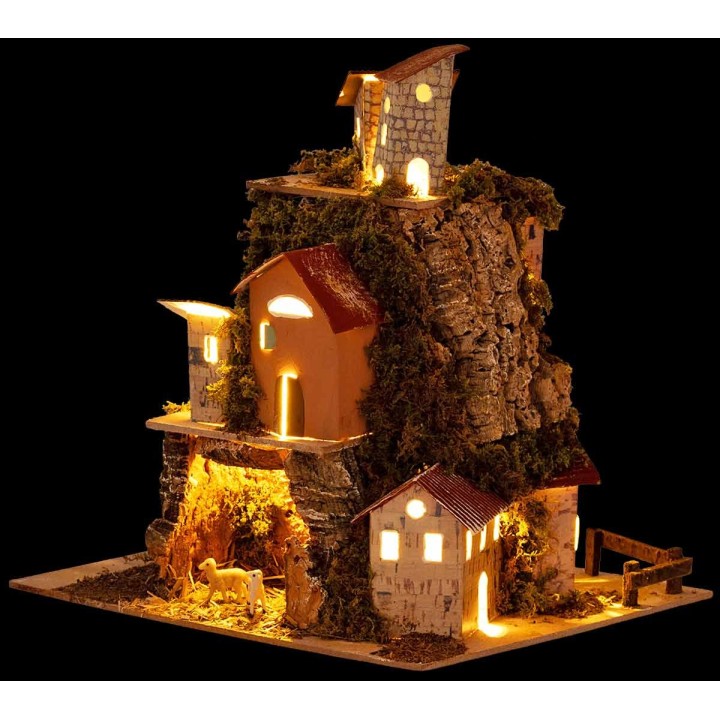 Villaggio illuminato 20x14xh19 cm